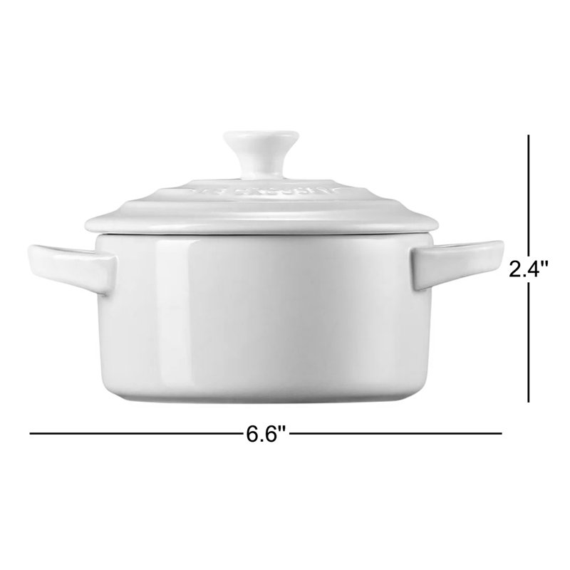 Le Creuset Stoneware 8 oz. Mini Round Cocotte with Lid & Reviews